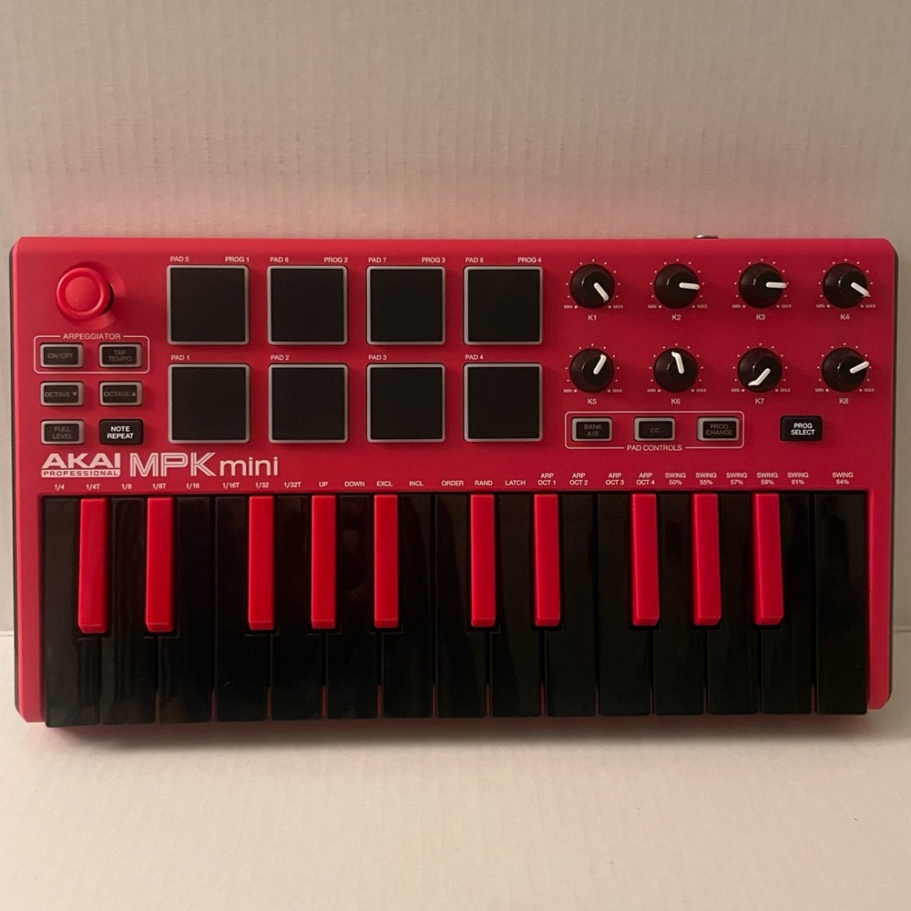 AKAI professional MPK mini - black and red keyboard